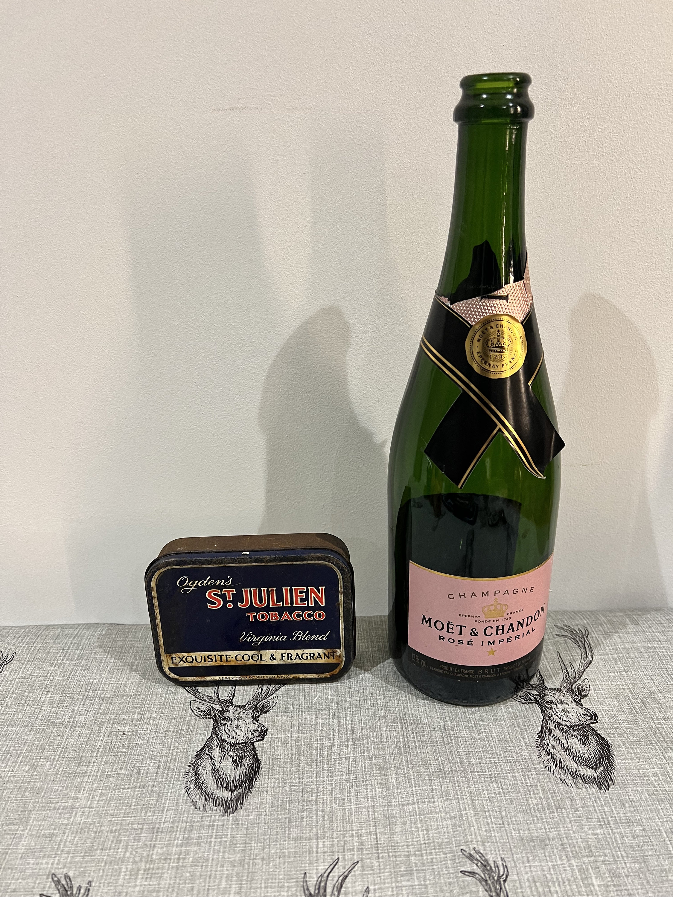 st julian tobacco An Original Ogdens St Julien Tobacco Virginia Blend Two Ounce Tin With a  Push on Lid