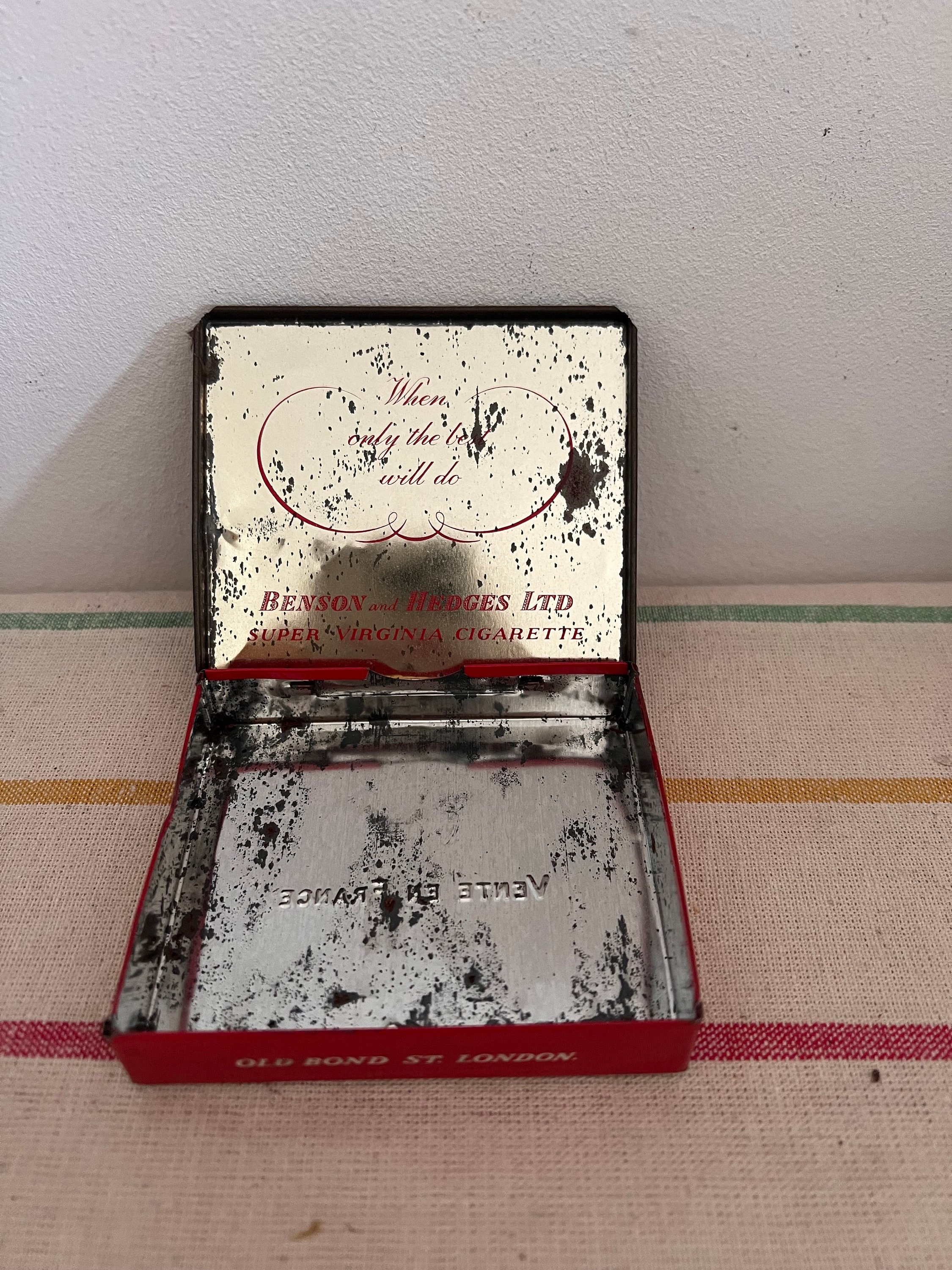 benson and hedges super virginia cigarette tin French Vintage “ Benson & Hedges