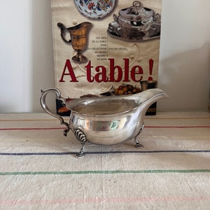A heavy weight antique silver plated Mappin & Webb Mappin Plate  sauce boat  to serve your food in glamourous style