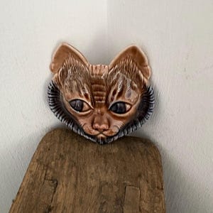 イギリス ヴィンテージ 猫顔小物皿 イギリス ヴィンテージ 猫 絵皿