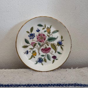A delightful floral pattern Minton  Haddon Hall bone china trinket dish