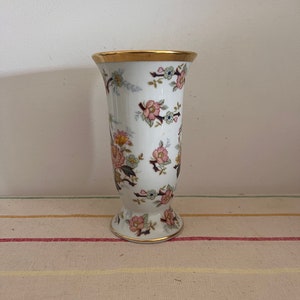 A tall 6.75&quot; Royal KPM Porzellan West German Bavaria hand crafted vase with a delicate blossom design