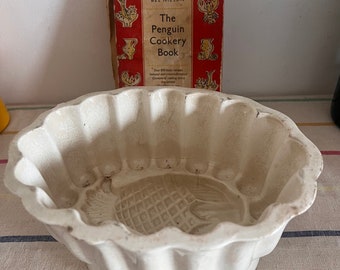 An antique Victorian 19th Century ironstone pineapple decor Jelly Mould or mold