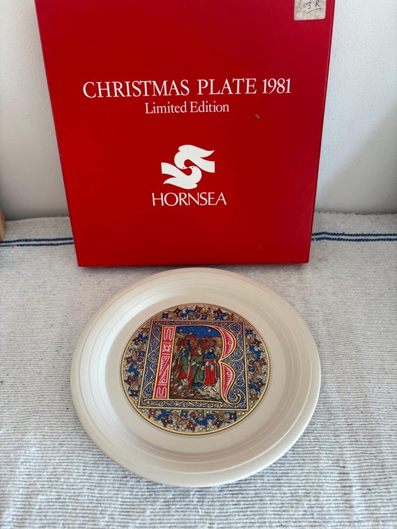 ⭐️HORNSEA ⭐️CHRISMAS PLATE９枚揃い A Vintage Collectible 1981 ( Third of Nine) Ltd Edition Hornsea