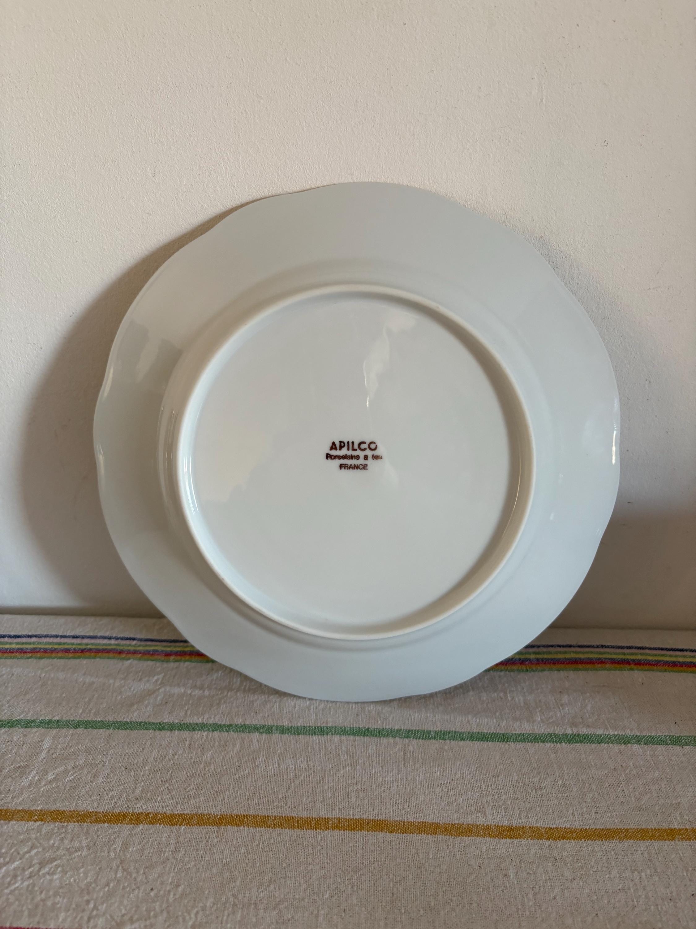 A Beautiful Condition French Vintage Apilco White Porcelain 1950s