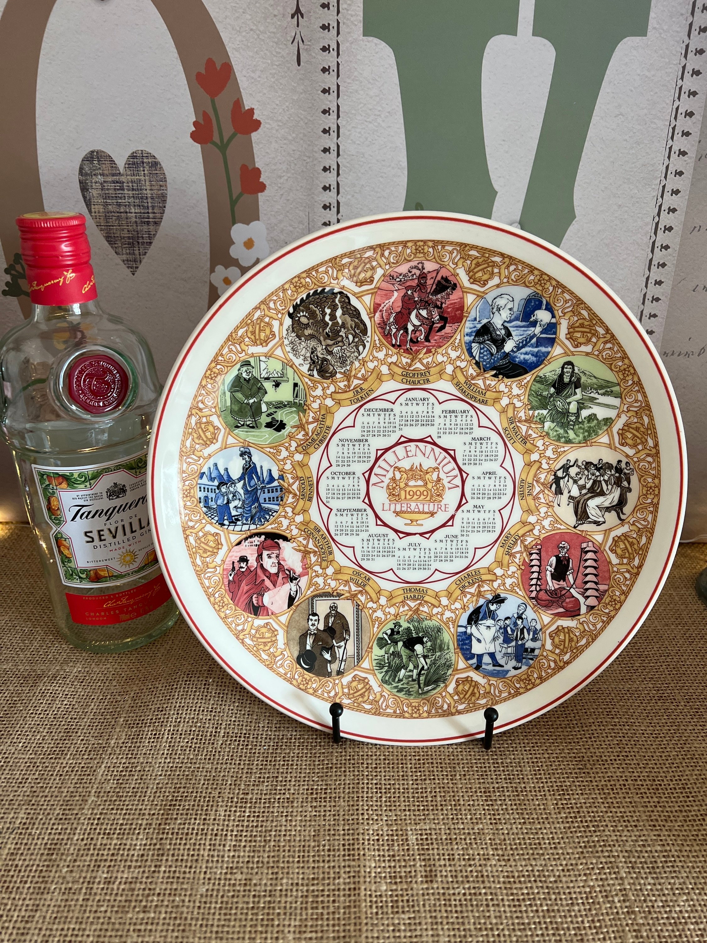 A Retro Wedgwood 1999 Collector Plate Called Millennium Literature 