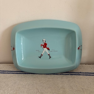 A fabulous condition antique Wade Regicor duck egg blue Jonny Walker Whisky bar or pub ashtray image 1