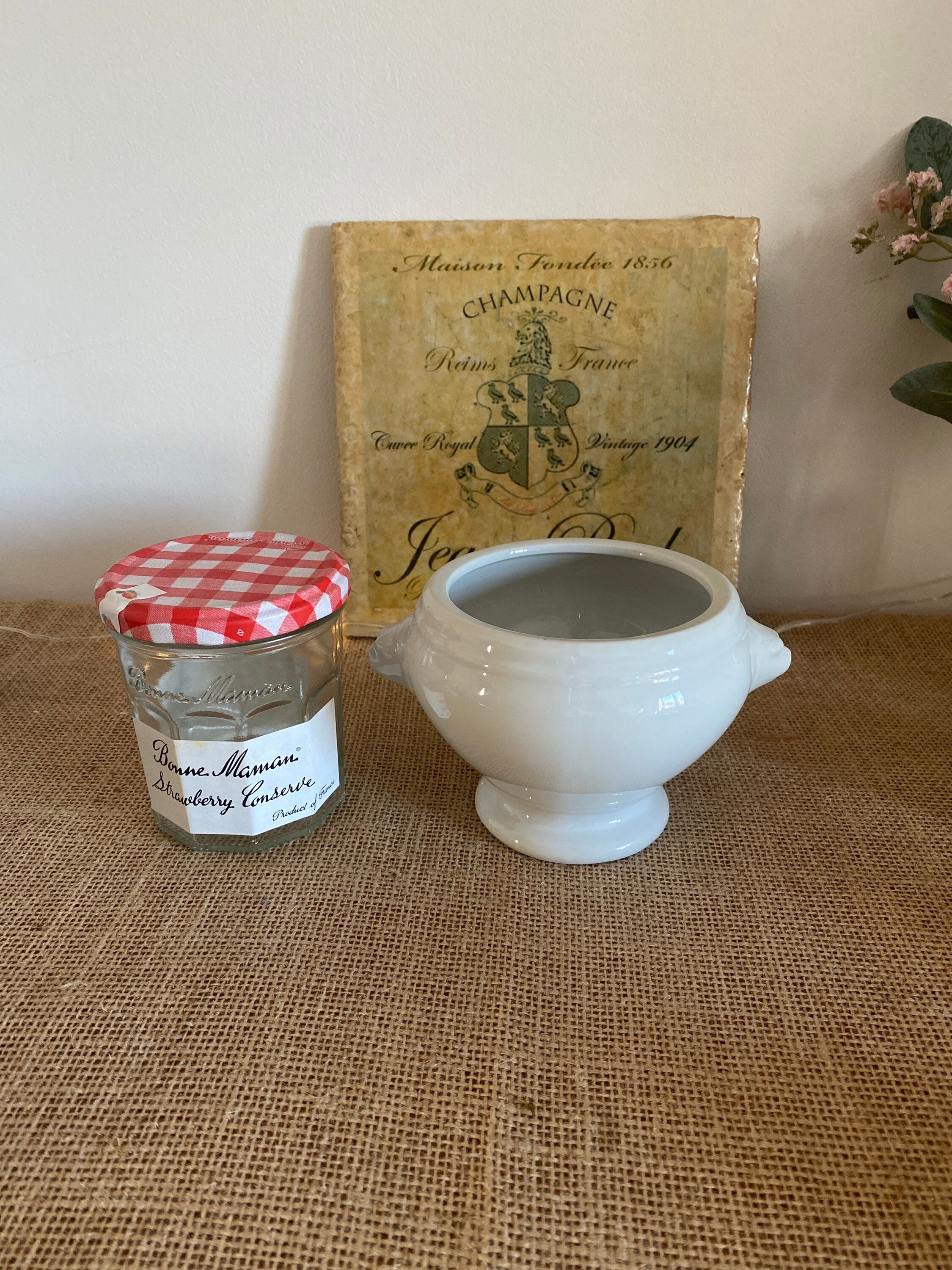 Set Di 2 Ciotole Per Zuppa In Porcellana Con Testa Di Leone - 15oz, Forno E Microonde - Foto 3