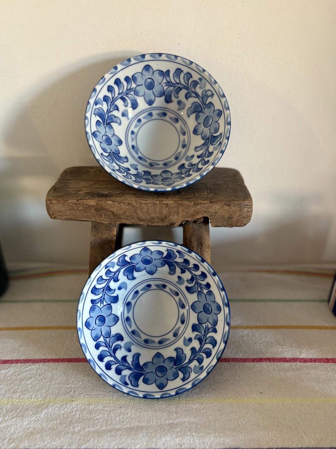 A Lovely Set of Two Floral Decorative Porcelain Rice, Noodle, Soup ...