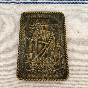 A stunning Max Le Verrier Art Deco   bronze French antique sailing boat vide poche, trinket dish - Nel de Jacques Coeur 1440