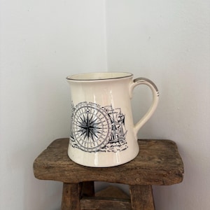 Vintage Crown Devon S Fielding & Co Ltd The Mariner's Compass tankard
