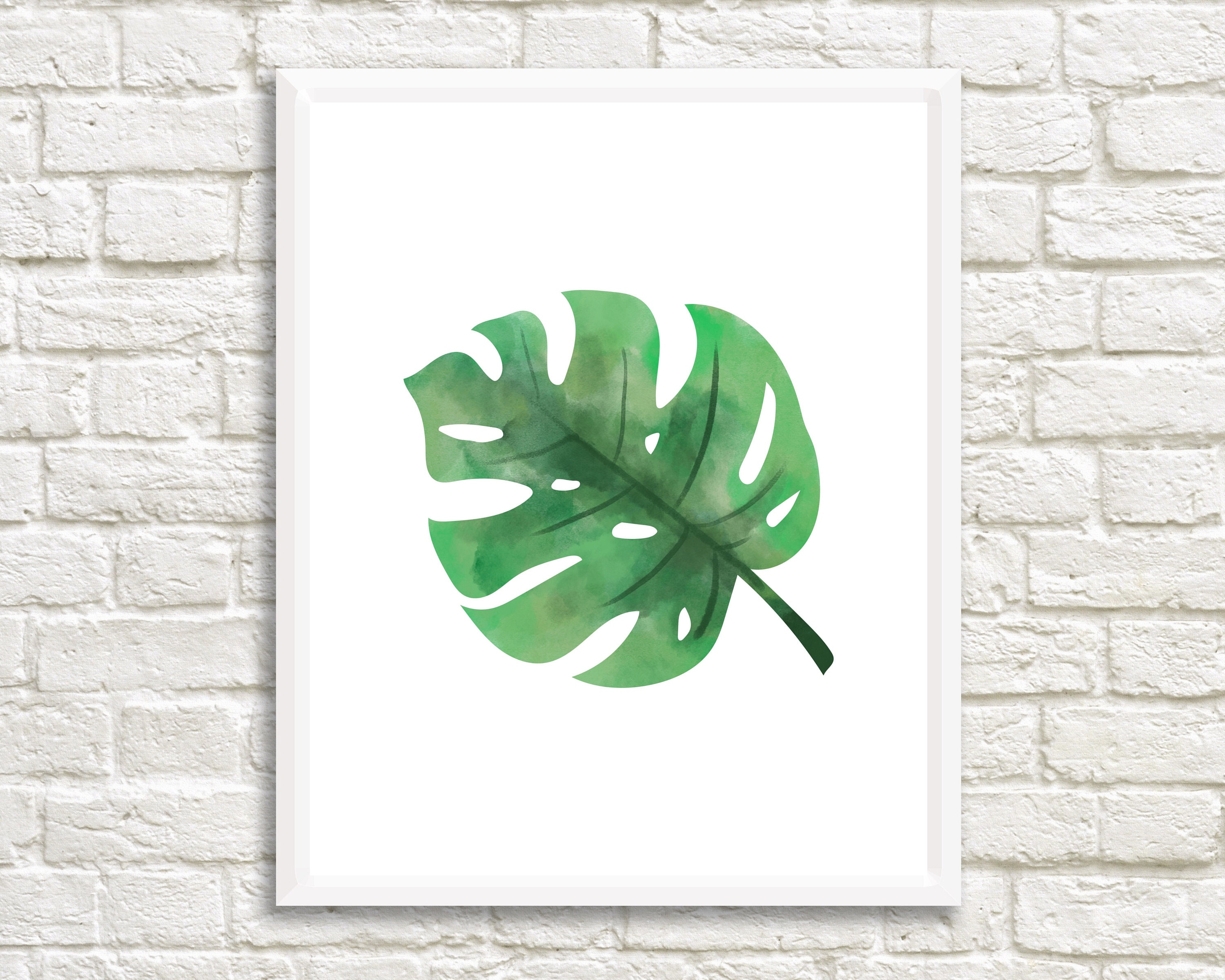 Watercolor Tropical Wall Art Digital Prints Set of 2 Prints Etsy