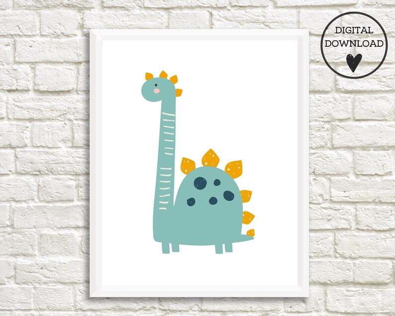 Dinosaur Nursery Wall Art 3 Files Instant Download Posters Etsy