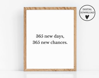 365 New Days Quote - Etsy