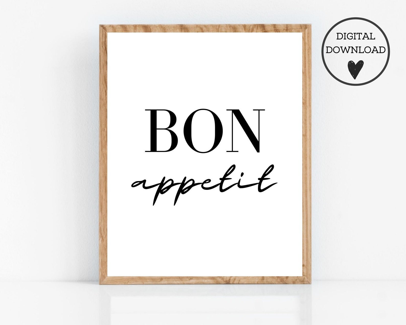 Bon Appetit Print Bon Appetit Wall Art Kitchen Quote Etsy Hong Kong