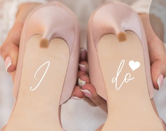 Set of 2 - I Do Wedding Shoe Stickers | Bride Shoe Stickers |  Bride Groom Wedding Day Accessories | Wedding Shoes | Bridal Sticker