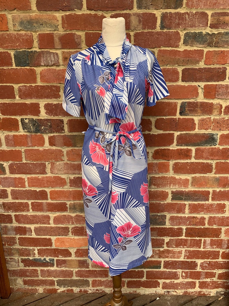 Vintage 1970s Dress Vintage 70/'s Day Dress Vintage Midi Dress Caron Fashions Vintage Dress