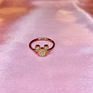 MICKEY RING gold / rose gold plated with Swarovski crystals