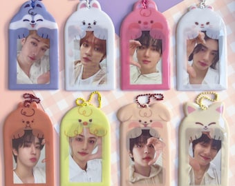 SKZOO Inspired PVC Photocard Holder | Stray Kids KPOP Photocard Holder Keychain | Fits Standard Album 55x85mm Photocard