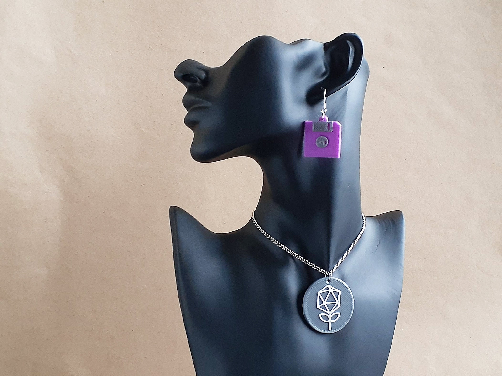 Retro Floppy Disk Earrings 3D Printed Diskette Lightweight Etsy