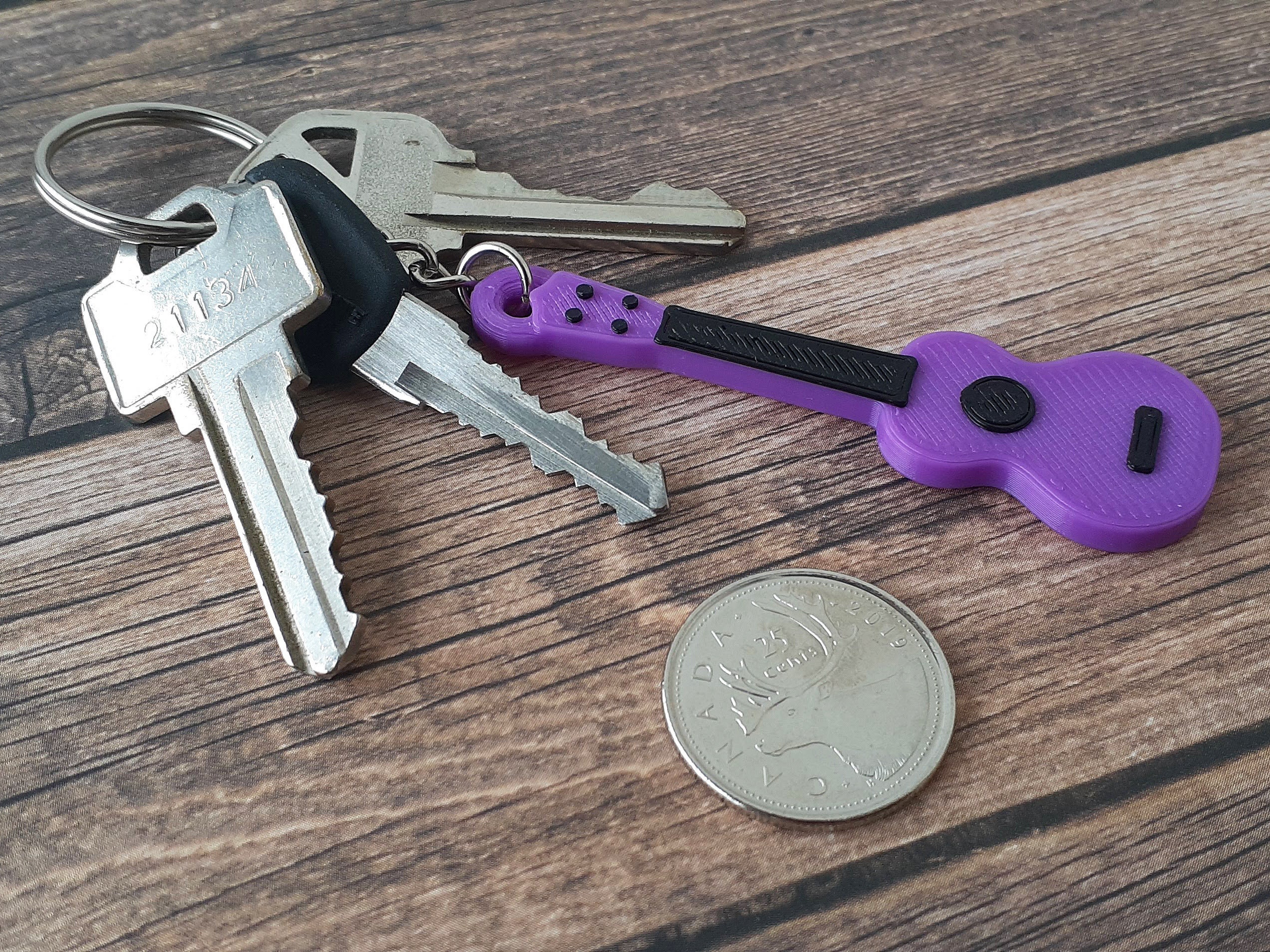 Ukulele Keychain Personalized Colours 3D Printed Uke Gift Etsy