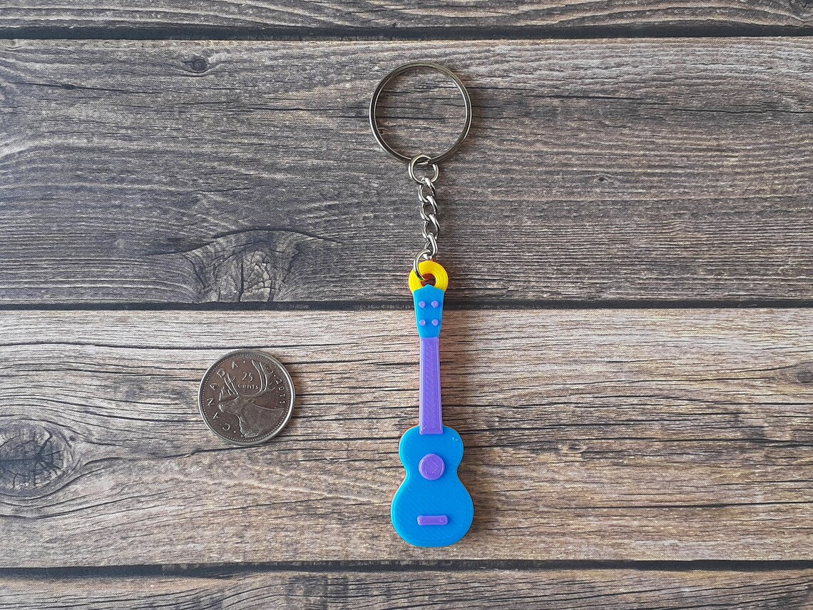 Mini Ukulele Keychain Rainbow Colours 3D Printed Uke Pride Etsy