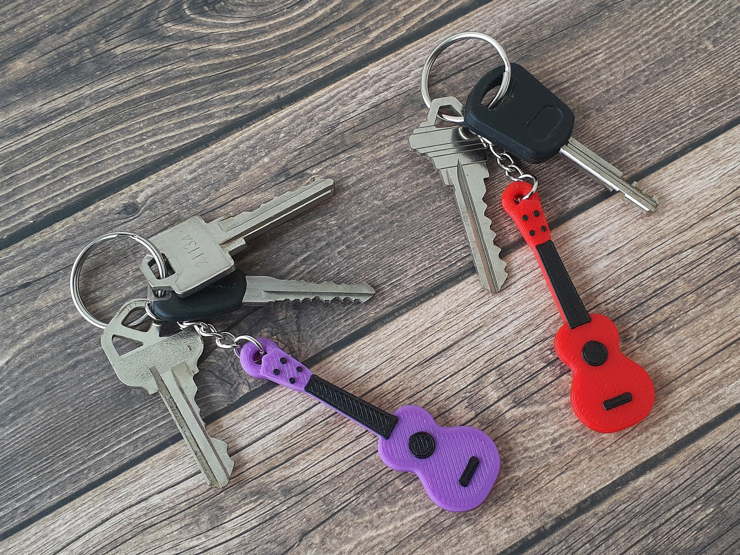 Ukulele Keychain Personalized Colours 3D Printed Uke Gift Etsy