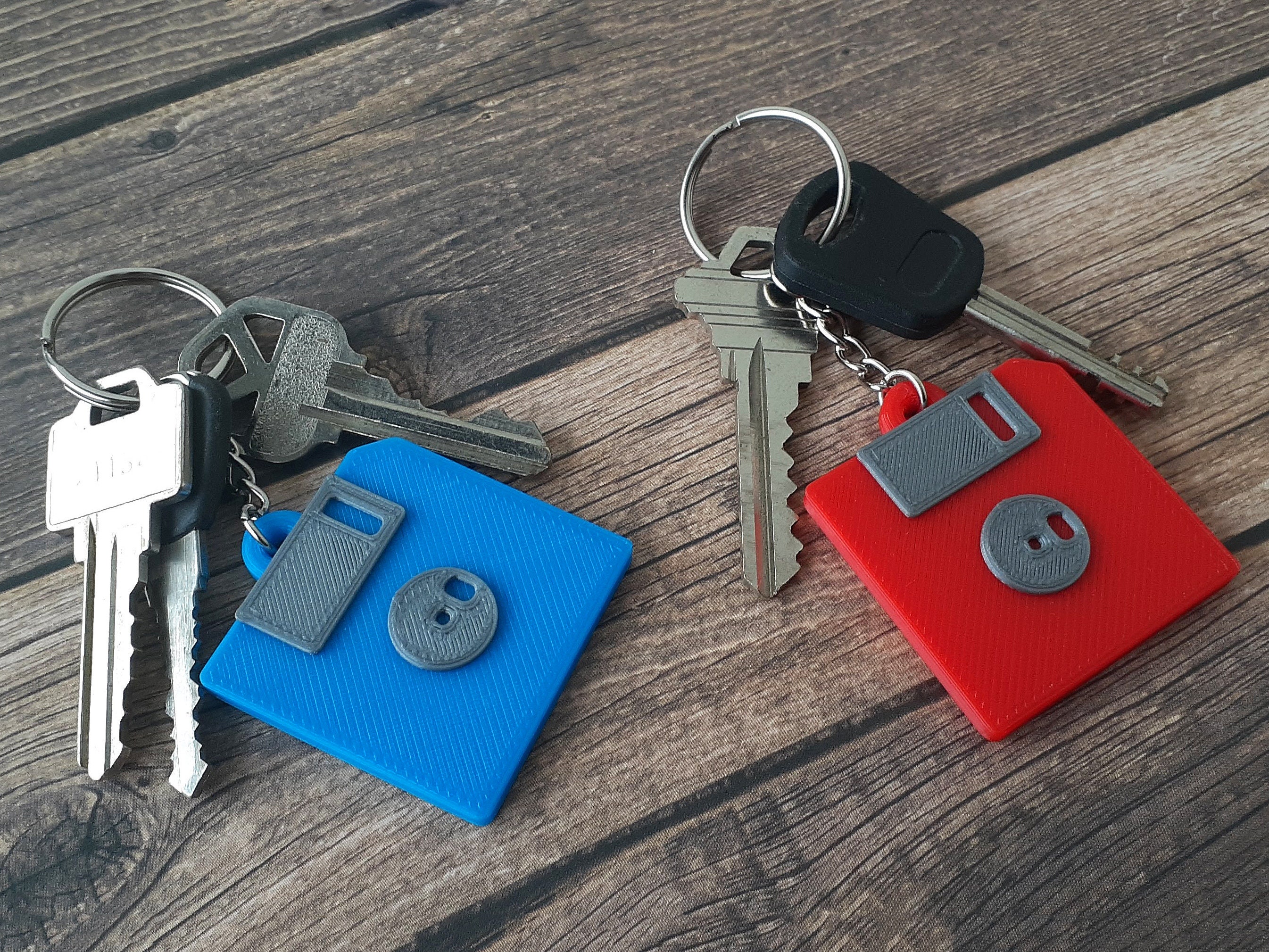 Floppy Disk Keychain 3D Printed Diskette Personalized Etsy