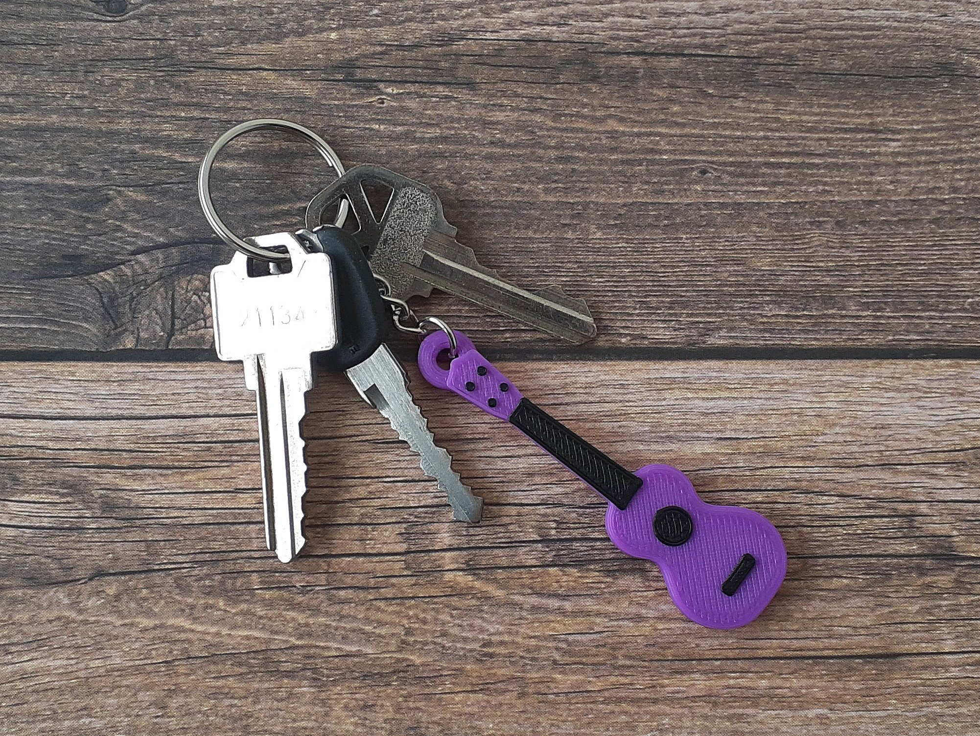 Ukulele Keychain Personalized Colours 3D Printed Uke Gift Etsy