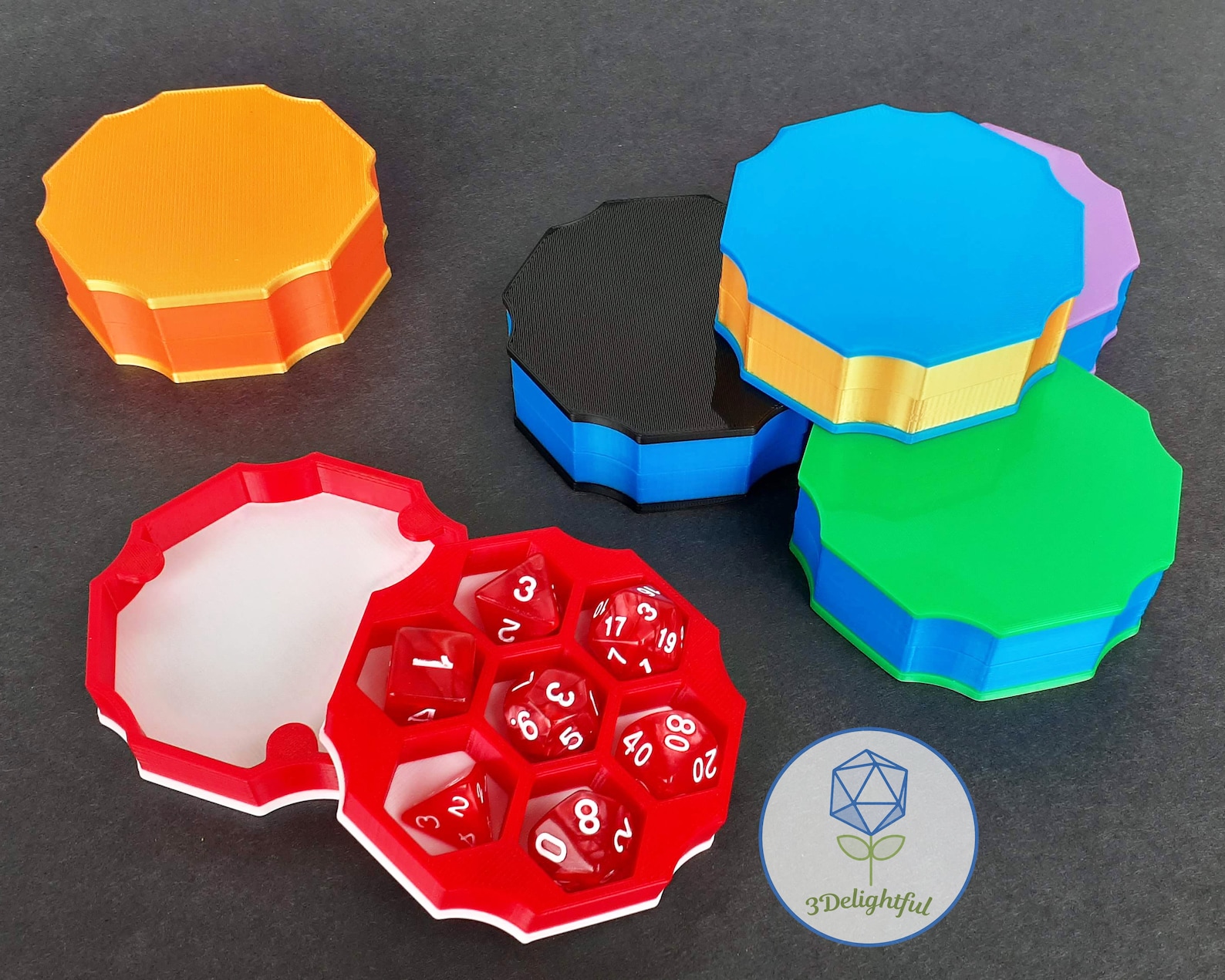 Custom Dice Box Twocolour 3D Printed Dice Holder Etsy