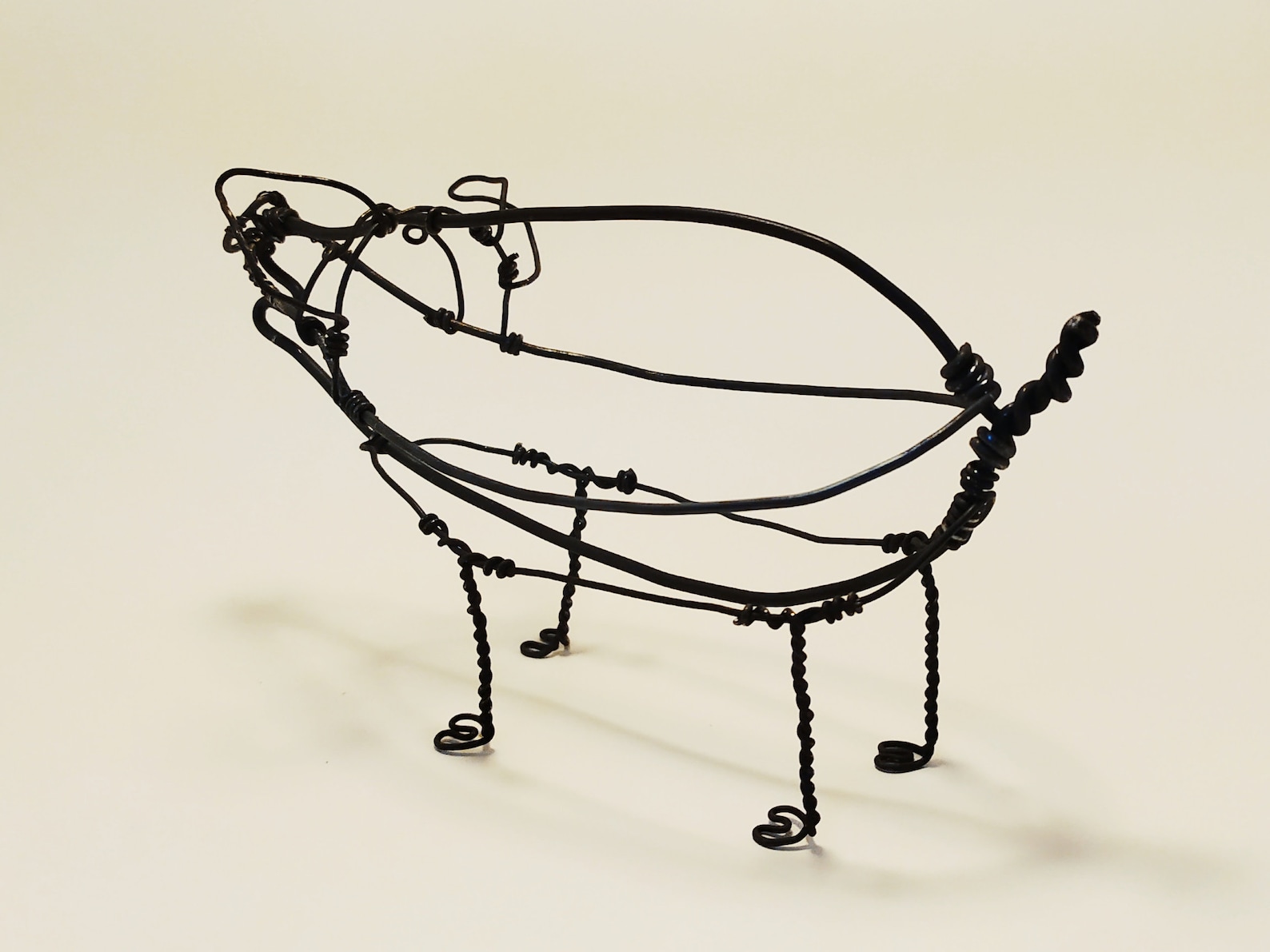 Pig Sculpture, Pig Art, Wire Sculpture, Pig Metal Art, Farm Animals