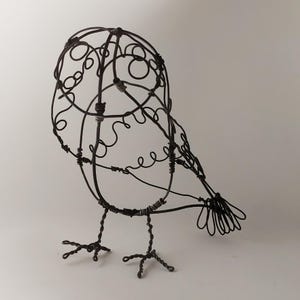 Owl Sculpture, Owl Art, Wire sculpture, Owl metal Art,