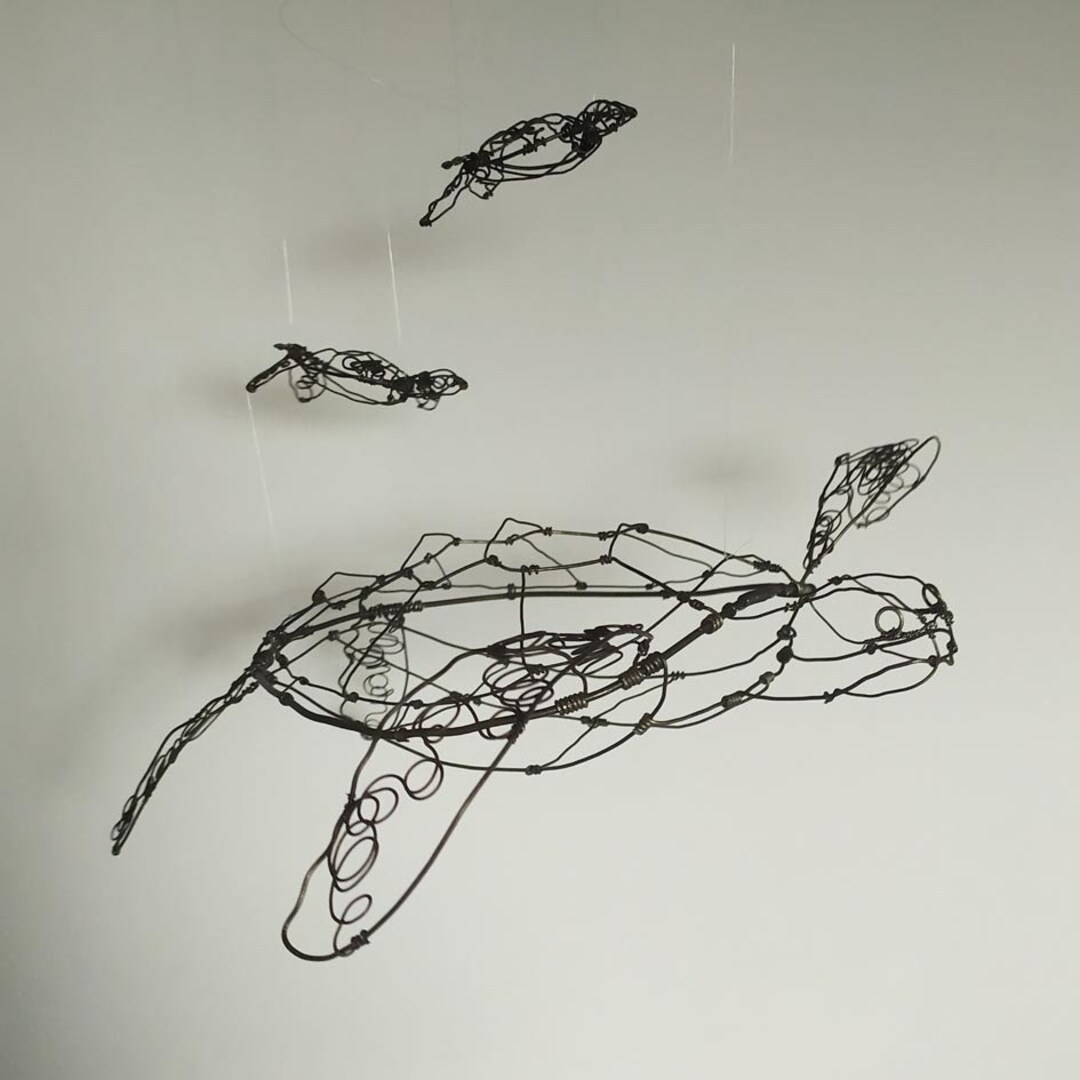 Sea Turtles Sculpture, Sea Turtle Art, Wire Sculpture, Sea Turtles