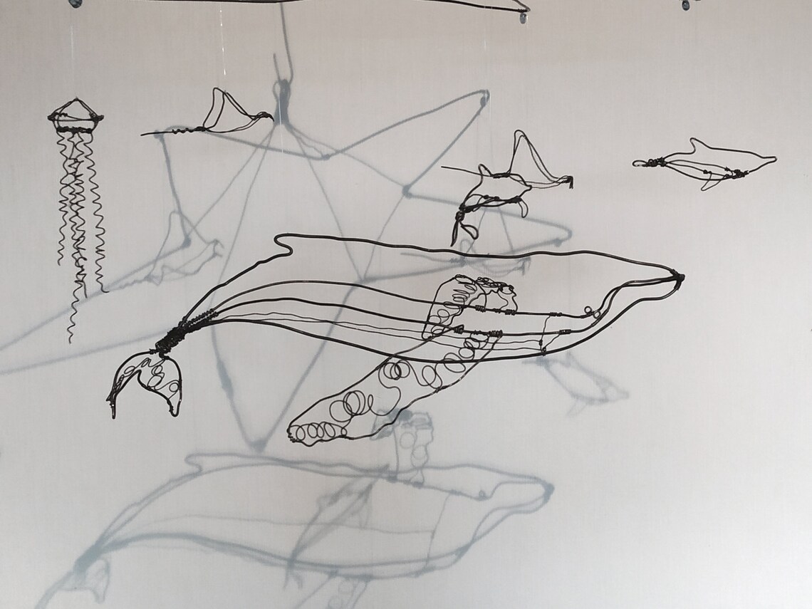 Whales Sculpture sea Animals Art Wire Sculpture Whales - Etsy