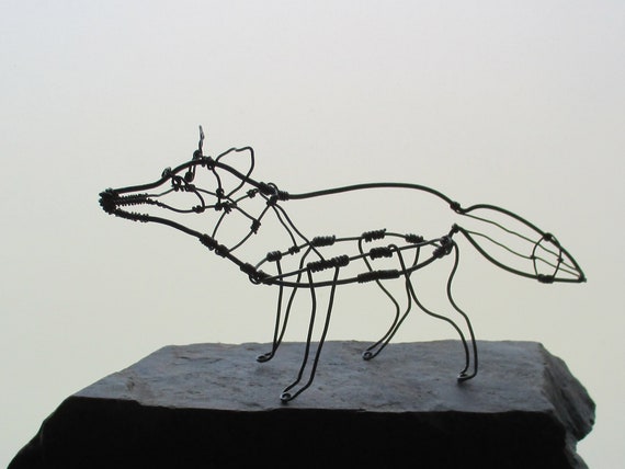 キツネの図版 フランス アンティーク 版画 1880年 動物 博物画 額縁