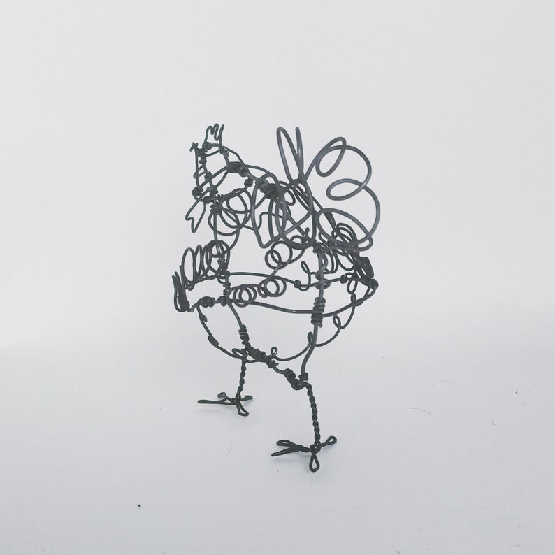 Hen Sculpture Sheep Art Wire Sculpture Hen Metal Art Farm Etsy