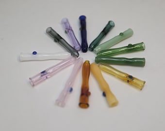 Bong in vetro monouso – Lunghezza 7,6 cm, colori assortiti