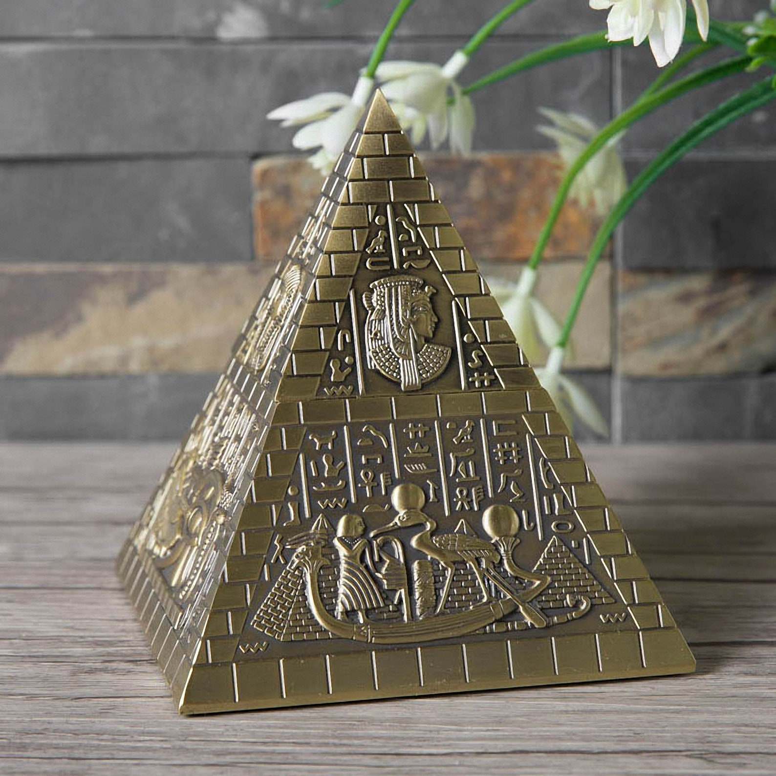 Pyramid jewelry box vintage jewelry storage jewelry box for Etsy