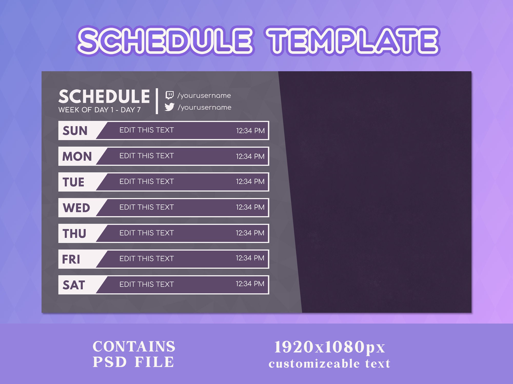 Vtuber Schedule Template Free Vtuber Schedule Template Free