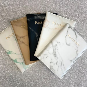 Marble Passport Covers - Custom Text Available