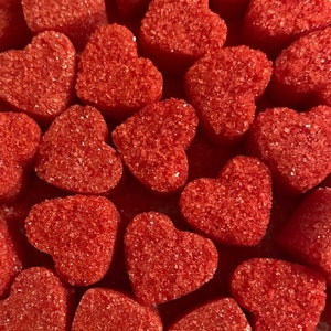 100 Red Heart Shaped Sugar Cubes - Perfect for Favors, Tea Parties and Valentines Day