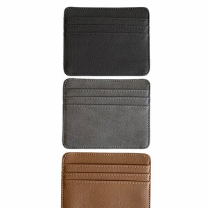 Mens Card Wallet - Gratis Personalisatie Beschikbaar - cadeau - verjaardag - bruiloft - bruidegom - drie kleuren beschikbaar