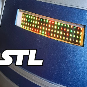 STL  - Rear Logic Window Screen Holder (to hold Flexible LED Signs)  for Home Depot R2-D2