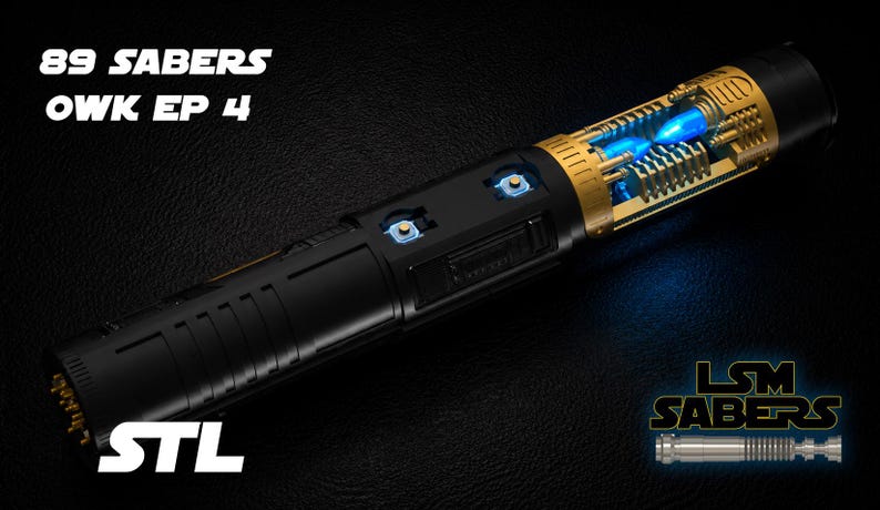89 Sabers オビ＝ワン・ケノービ EP4 – Proffie用ライトセーバーシャーシ＆クリスタルチャンバー（デジタルダウンロード） 画像 1