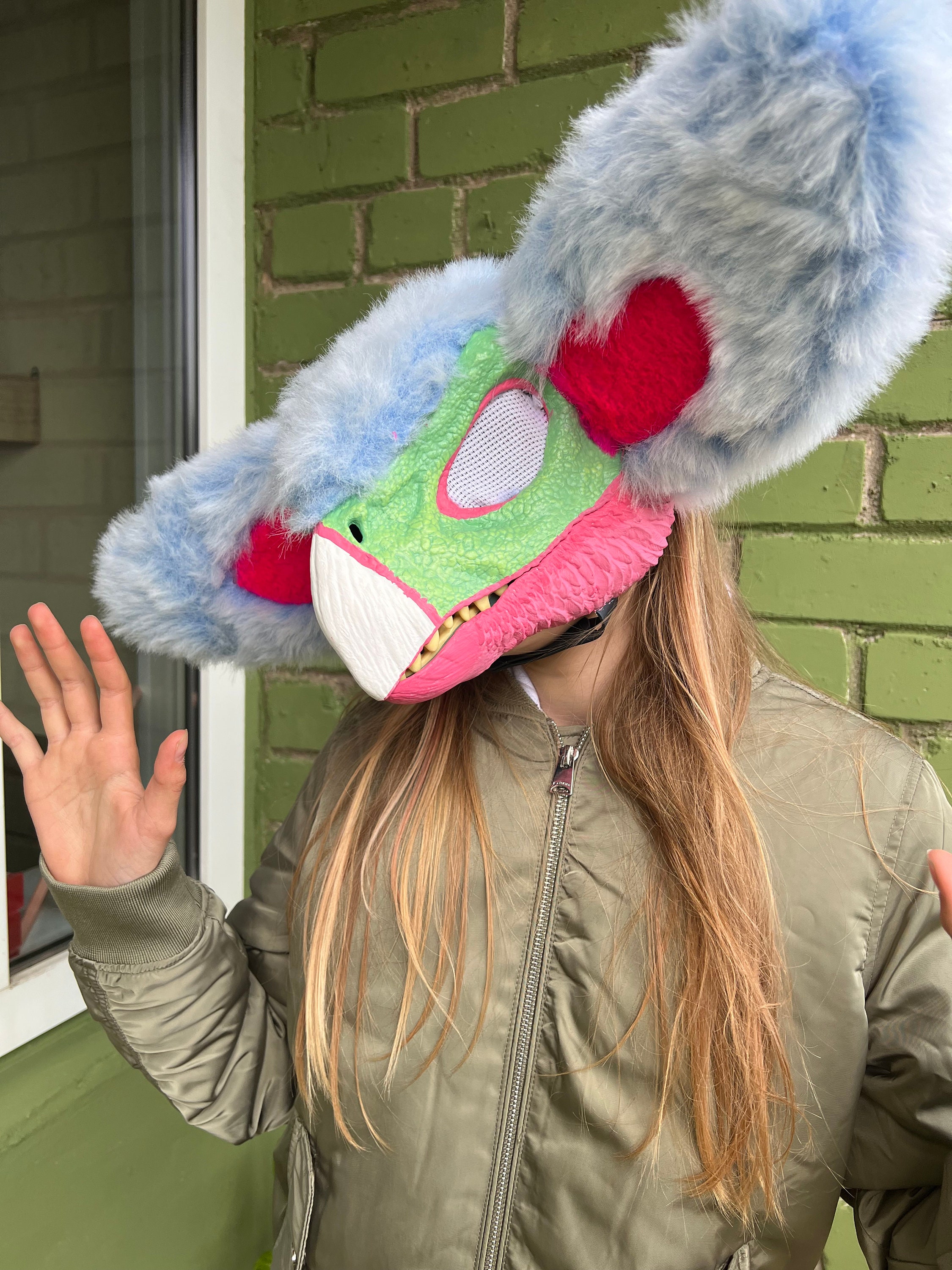 Furry Dino Mask Custom Made - Etsy