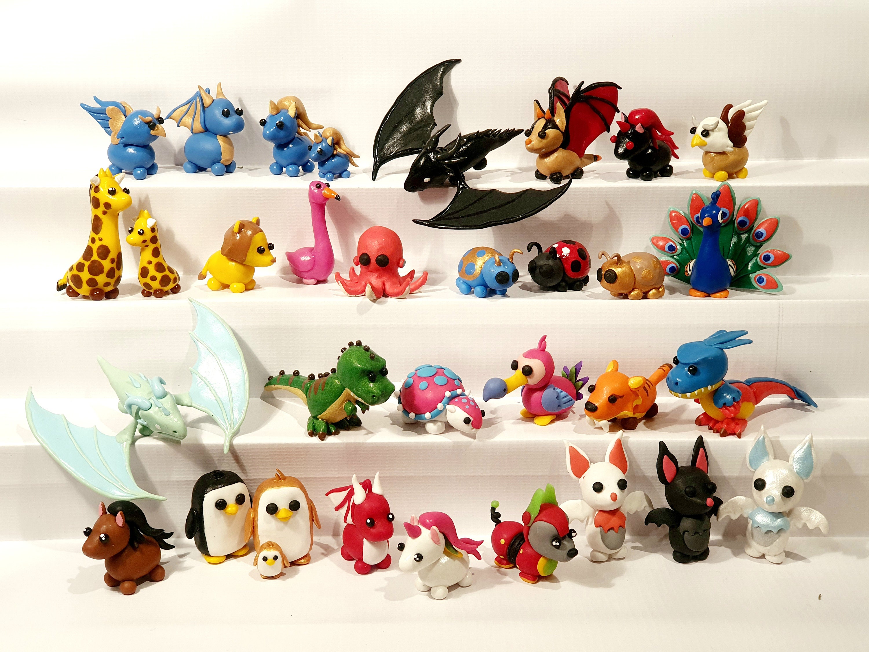 Adopt Me Pets Figures Shadow Dragon,frost Dragon,bat Dragon,t-rex