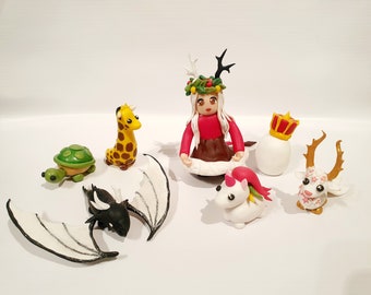 Figuras de Adopt Me Pets: Fénix, Cuerno dorado, Caballo sirena, Wyvern,  Axolotl, Jirafa neón, Dragón sombra neón, Coche banana, Ardilla, Unicornio - Main Image