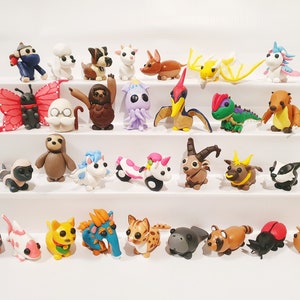 Adopt Me Pets Figures Ancient Dragon,Alicorn,Butterfly,Baku,Maneki-Neko,Ibex,Leopard Cat,Sloth,Squid,St.Bernard,Winged Horse,Goat