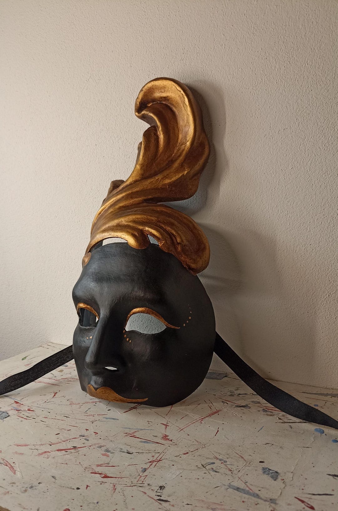 Mask Cwc Half Face Acanto Venetian Papier-mâché Mask - Etsy