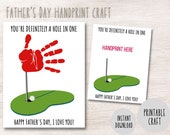 Father's Day Handprint Craft Golf Handprint Art Toddler Craft Handprint Keepsake Father's Day Golf Craft To Daddy Printable Hand Art Golf
